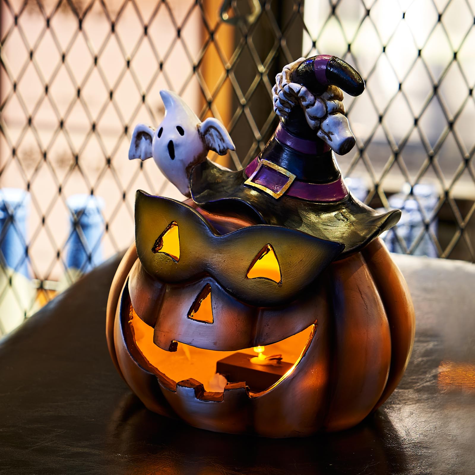 Yiosax Halloween Decorations - Pumpkin Lights Decor - Outdoor Jack