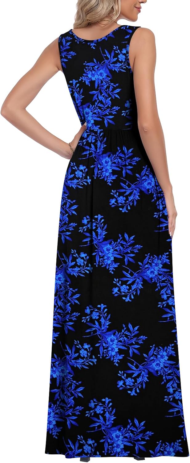 Maxi Dress Sleeveless Long Dresses with Pockets S-2XL - Image 5