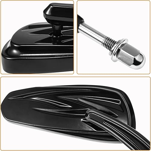 Miniatura 3 de 2 espejos retrovisores Harley color negro para motocicleta Harley Road King Street Electra Glide Road Glide Dyna 1982-2018 2019 2020