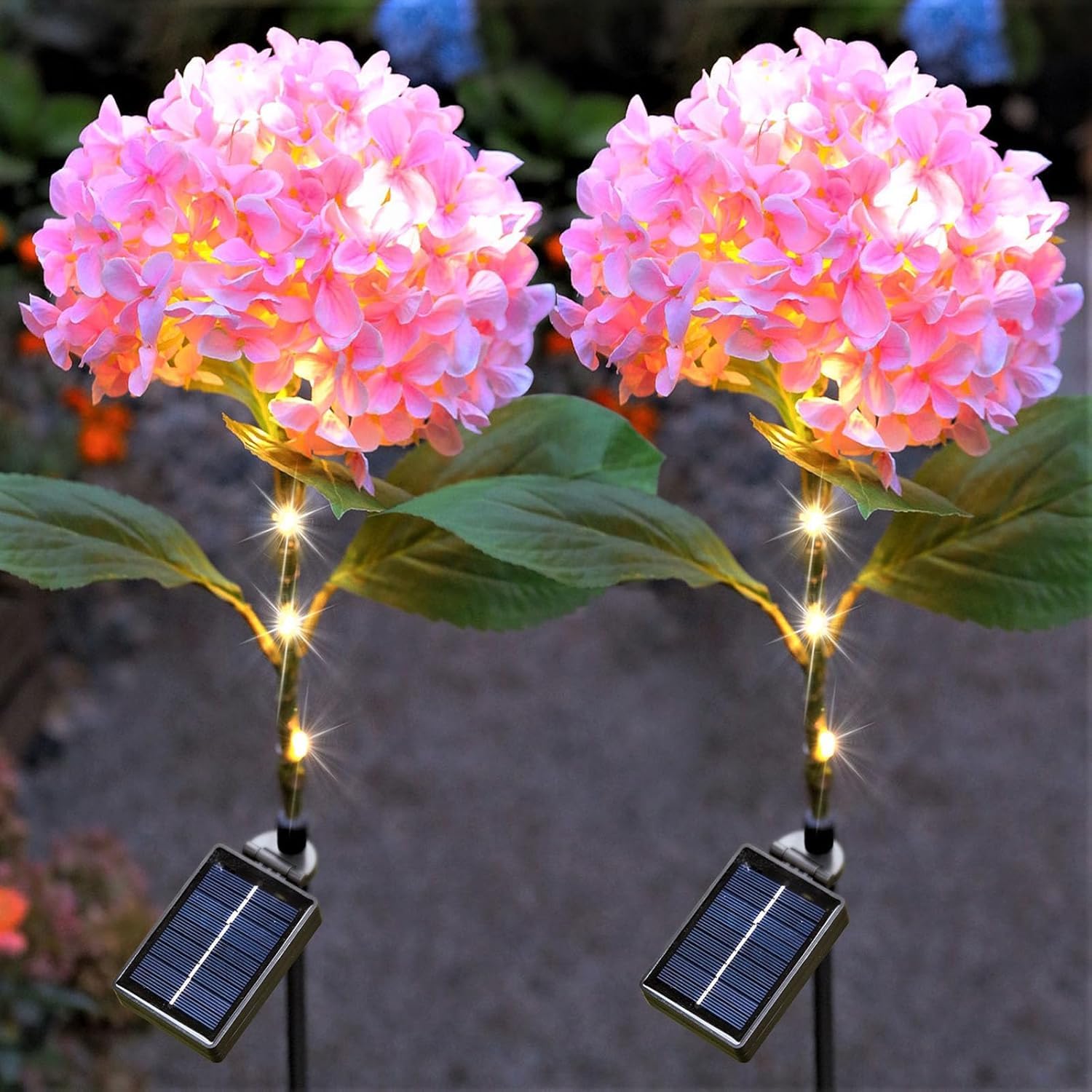 ピンク 陶器 ソーラーライト 花模様 Amazon.co.jp: ガーデンライト ソーラーライト 紫陽花 2個セット 暖色