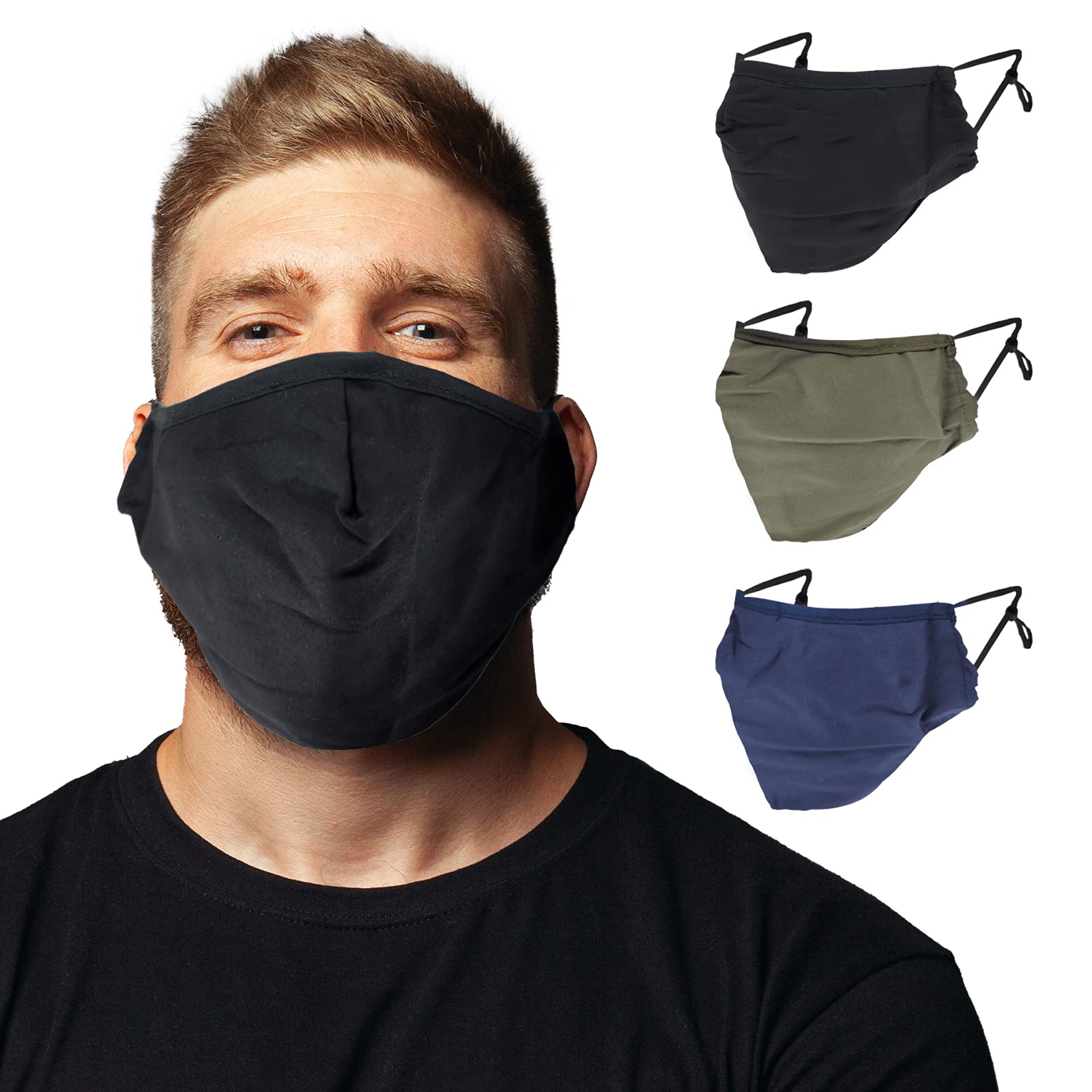 TUFF Face Mask 2XL XL Size Cloth Covering Reusable Washable Adjustable Masks Making Breathing Easier