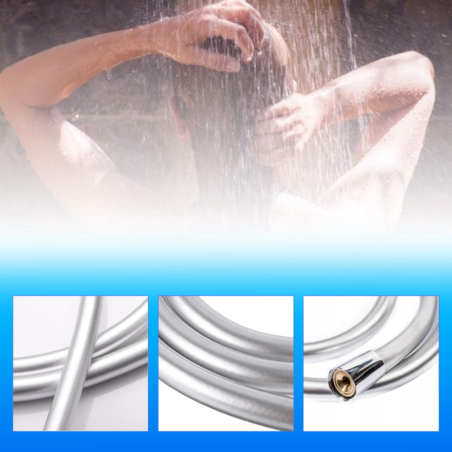 Tubo doccia 3 metri pvc flessibile raccordo universale antitorsione flessibile doccia 3m tubo flessibile doccia
