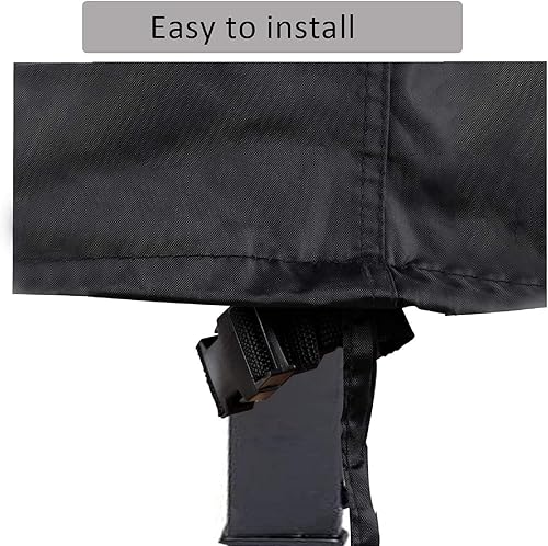 Miniatura 5 de Himal Outdoors - Cubierta resistente e impermeable de poliéster 600D con revestimiento grueso de PVC para fogatas, redonda, de 112 cm, color negro