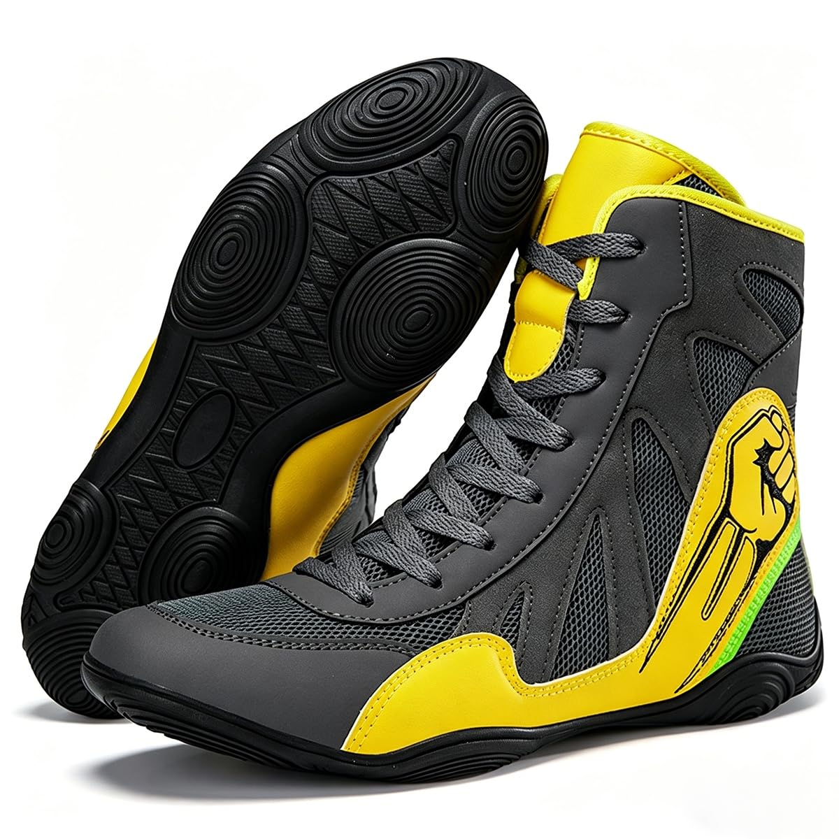 Zapatillas Boxeo para Hombre Botas Entrenamiento de Boxeo Transpirables Y Ligeras, para Lucha, Entrenamiento Y Competición