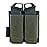 EXCELLENT ELITE SPANKER Tactical Open Top Double/Triple Pistol Mag Pouch for Glock M1911 92F Magazines 40mm Grenade(Ranger Green)