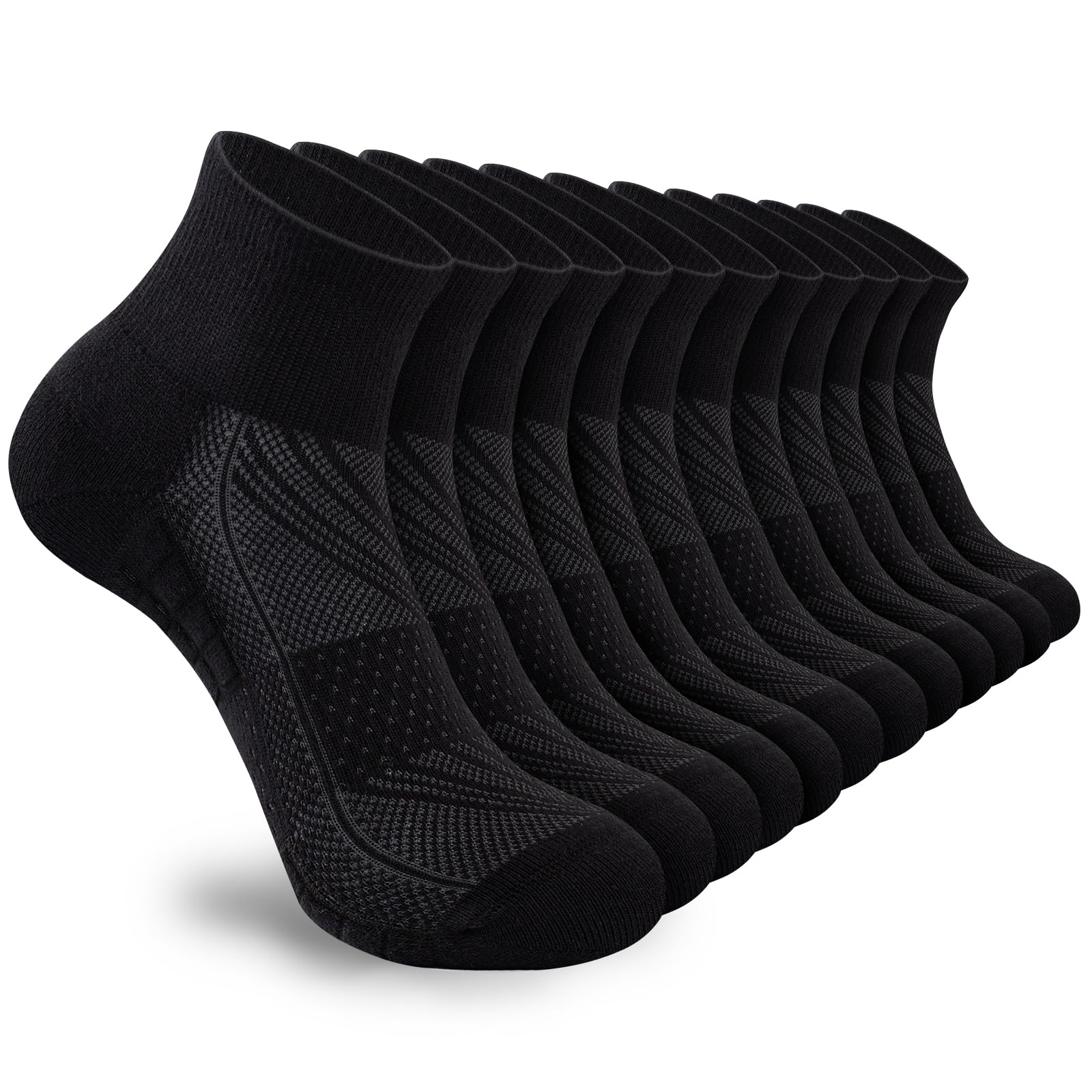 Ankle Socks Women White Black Running Quarter Socks