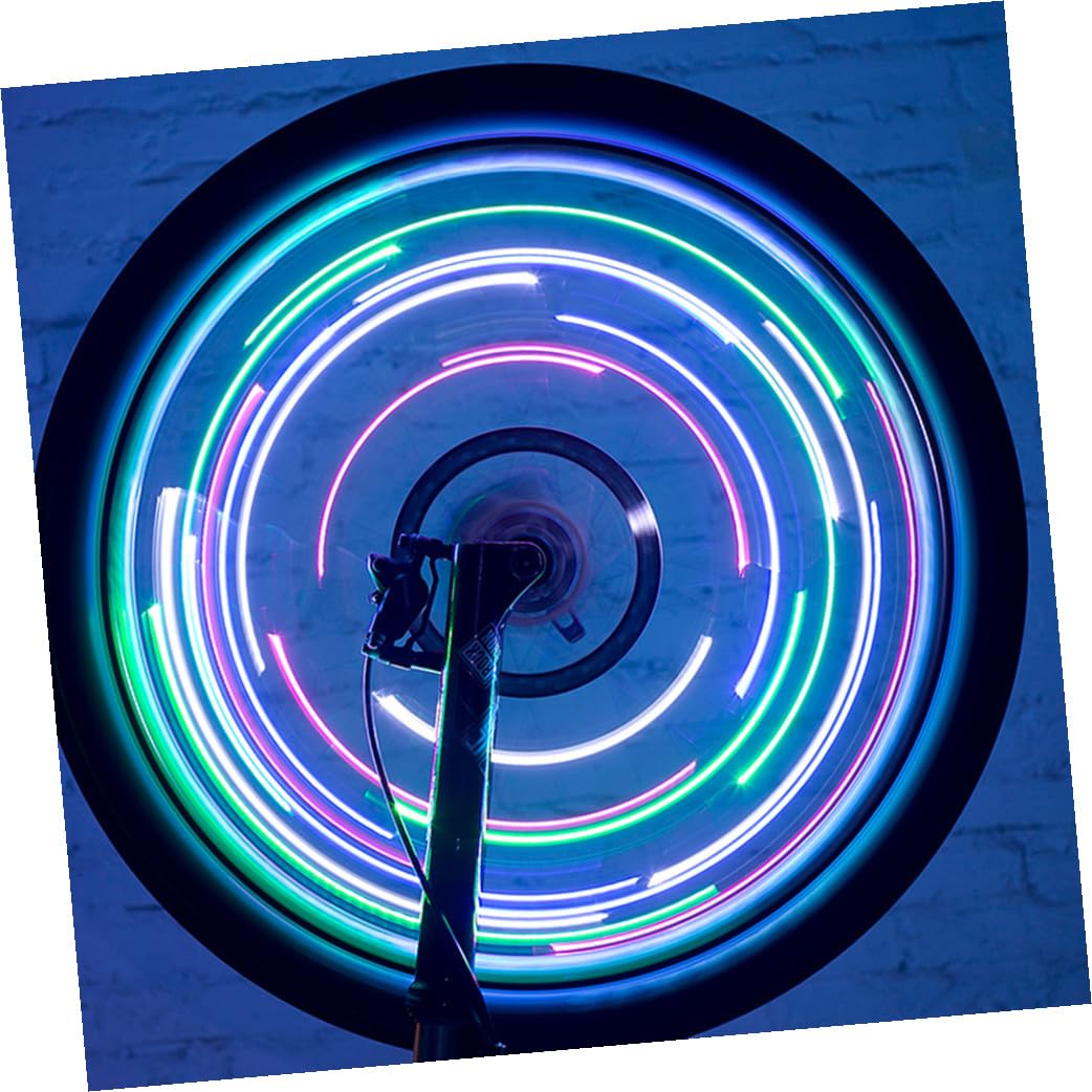 SUPVOX Luci dei Raggi della Ruota della Bicicletta Carica USB Bike Light luci per sedie a rotelle Rimorchio Auto fanalino Posteriore Bici LED Luce Decorativa Lampada a Ruota plastica
