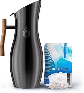 Invigorated Water pH Vitality Stainless Steel Alkaline Water Pitcher - Versatile Filter Guard with Durable Design - Long L...