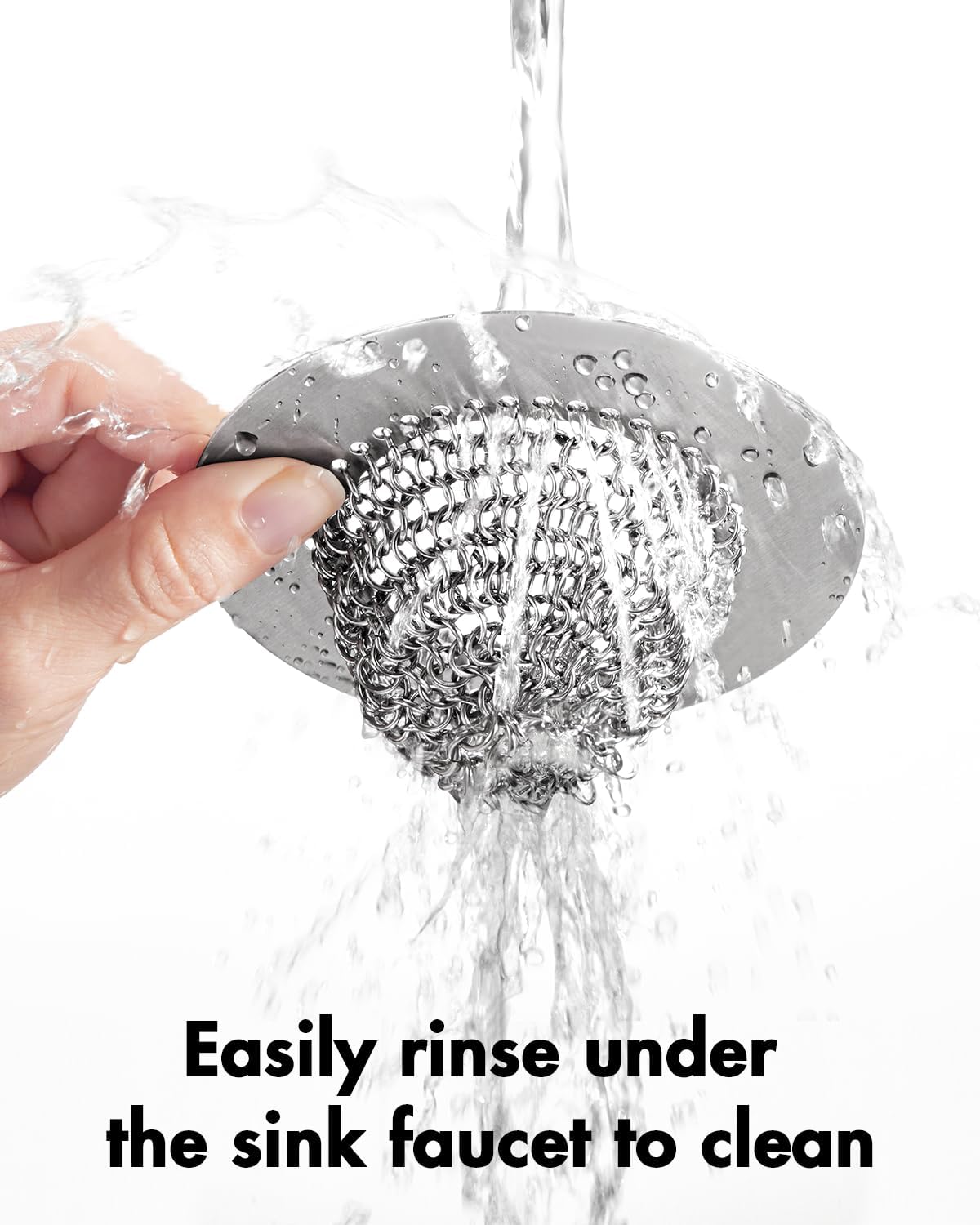 Sink Drain Strainer, Reversible No Clog Mesh Kitchen Sink Drain Strainer, 304 Stainless Steel & Rust-Proof/Masterfully Handcrafted, Easy Clean, Dishwasher Safe, Fits Standard Sink Drain - Image 5