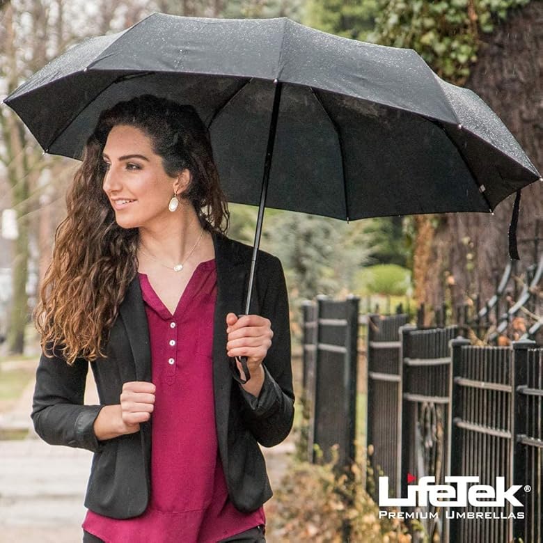 LifeTek Windproof Travel Umbrella Fast 