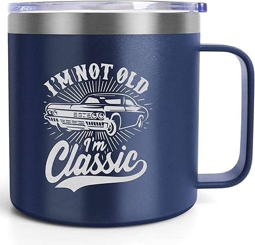 Taza aislada con asa y tapa para papá con asa y tapa de hija hijo o esposa, regalos de cumpleaños, para papá, con texto en inglés "Best Dad Ever,