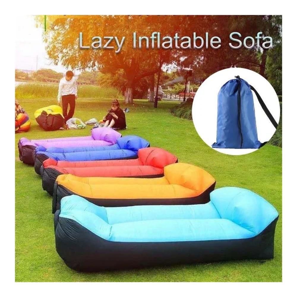 Trend Outdoor Products Fast Infaltable Air Sofa Łóżko Śpiwór Nadmuchiwana poduszka powietrzna Leniwa torba plażowa Sofa 240 * 70 cm (fioletowy)