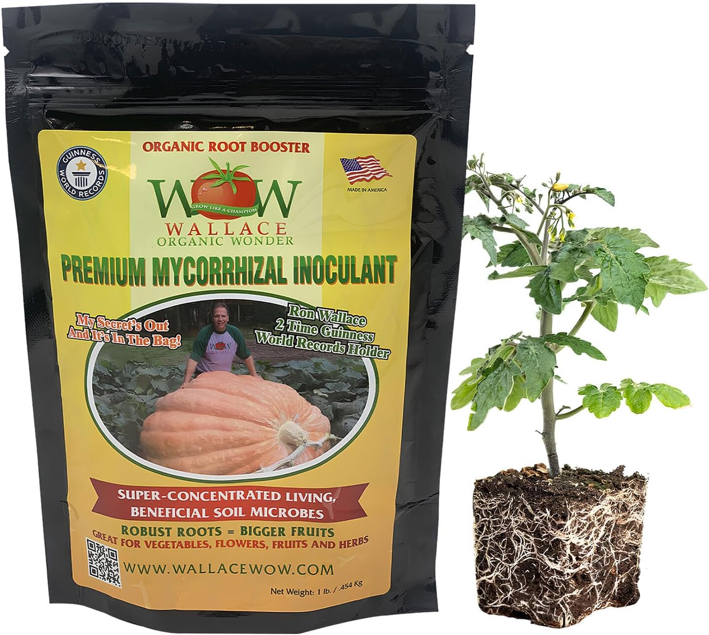 Wallace Organic Wonder Mycorrhizal Inoculant (1 lb) - Mycorrhizal Fungi - Super Concentrated - Fresh Mycorrhizae for Plants, Garden Soil, & Potting Soil - Organic Root Stimulator for Plant Growth