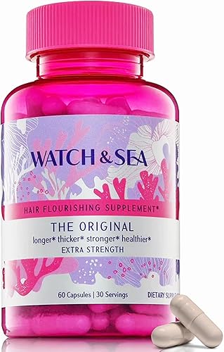 Watch & Sea Hair Flourishing Cápsulas extra fuertes  Suplemento nutritivo para el cabello con biotina, hierbas, minerales y vitaminas para el