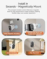 Vista 4 de 2.5K Security Camera Wireless Outdoor, Battery Powered Indoor Camera Free Person Detection, Magnetic Mount Cameras for Home Security, Color Night