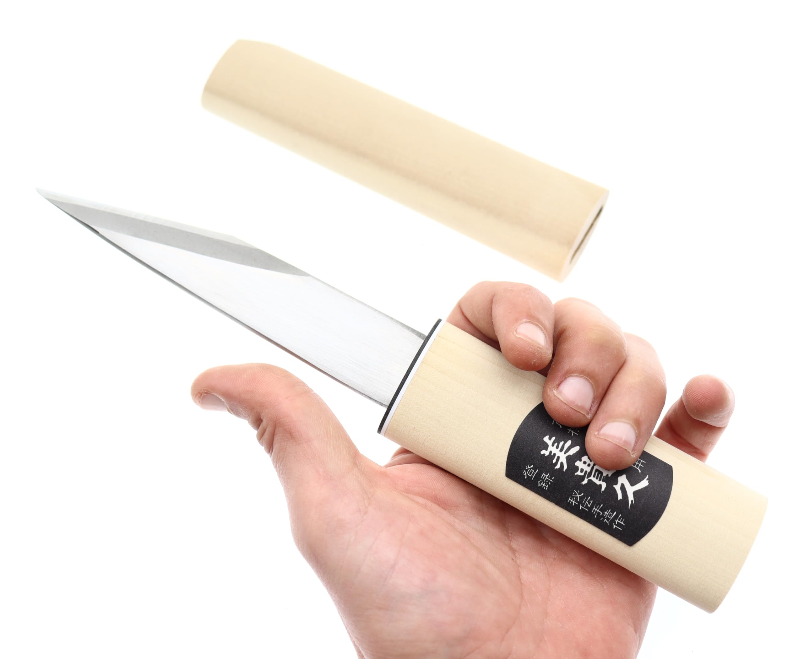 Cuchillo artesanal Kiridashi Katana hoja de carbono Carpintería madera forjada a mano en Japón (pulido, 120 mm)