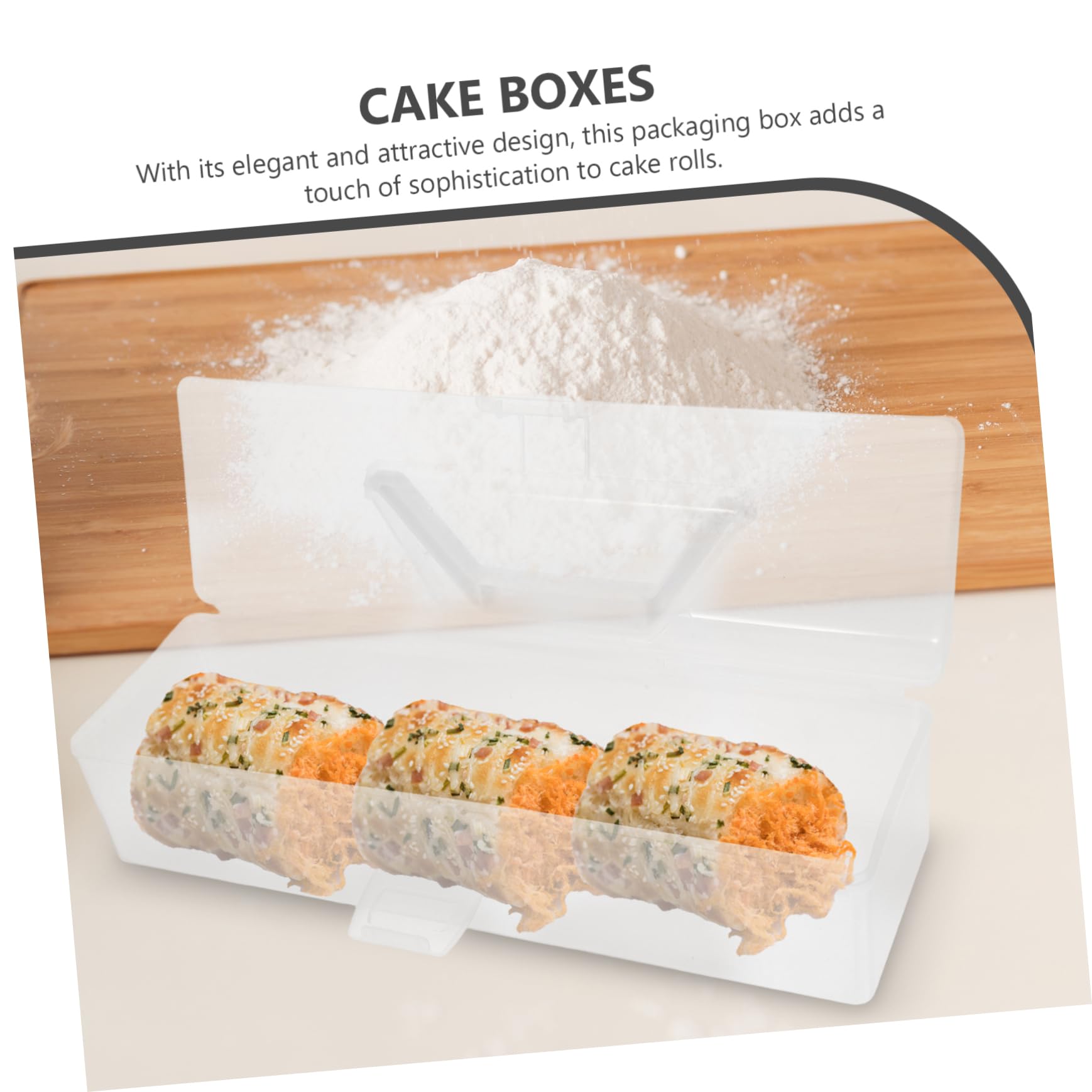 SOLUSTRE 5stücke Handliche Und Wiederverwendbare Torten-transportbox Für Kuchenrollen Sicherer Transport Mit Robustem Design Und Frischen Aufbewahrungsmöglichkeiten Für Feiern Und