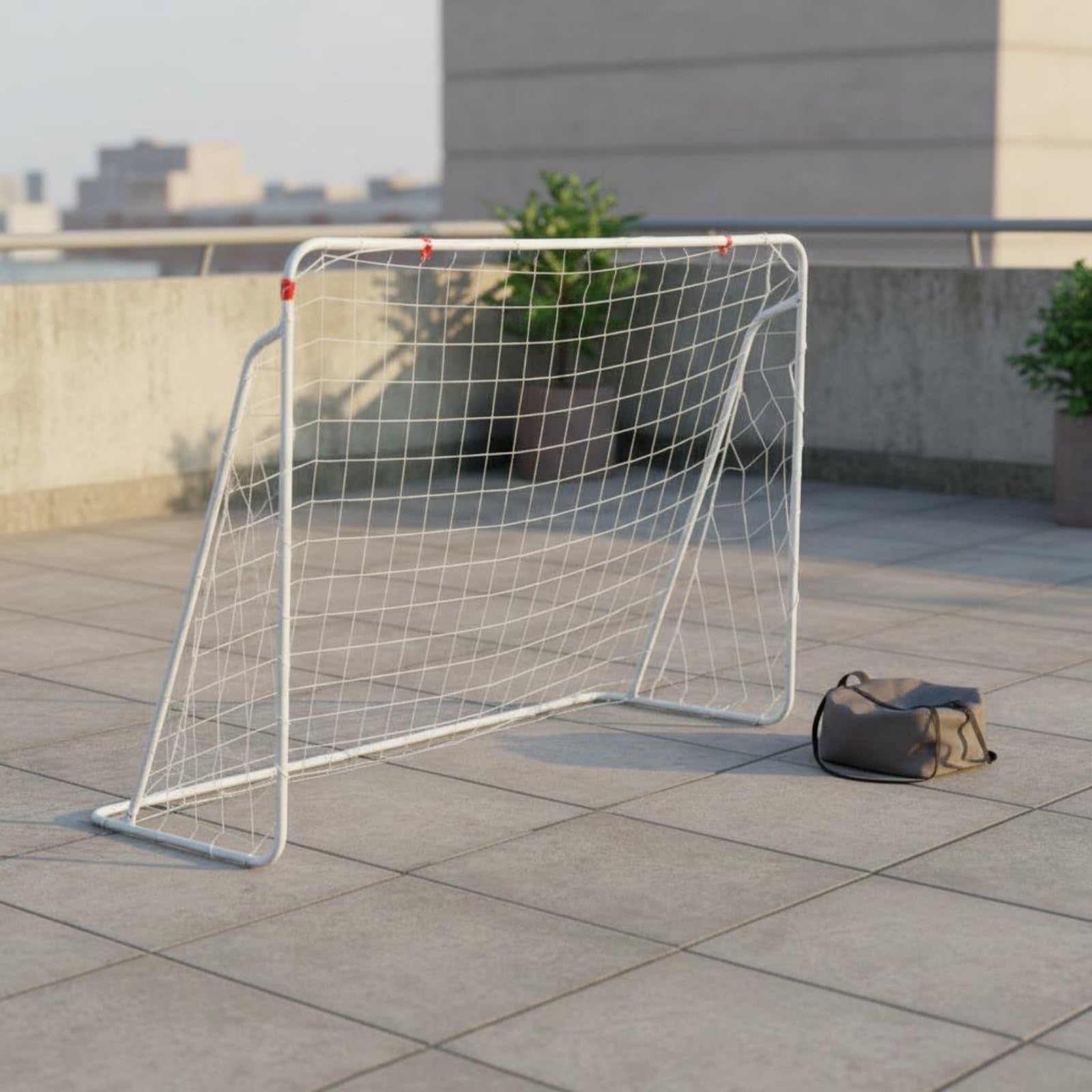 TISHITA Portería de Fútbol Portátil Red de Entrenamiento Marco de Acero Tubo de Acero Malla de PE Diseño Robusto y Ligero Transporte Sencillo Adecuada para