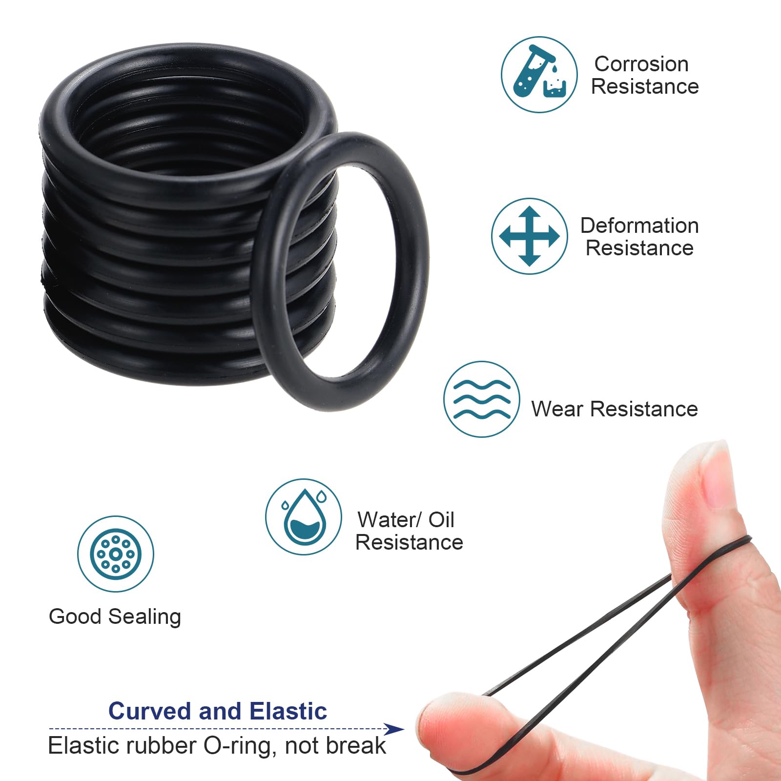50 O-Ring In NBR 70 ShoreA - Sezione 3 Mm, Guarnizioni Resistenti All'Olio - Online-dichtungsshop