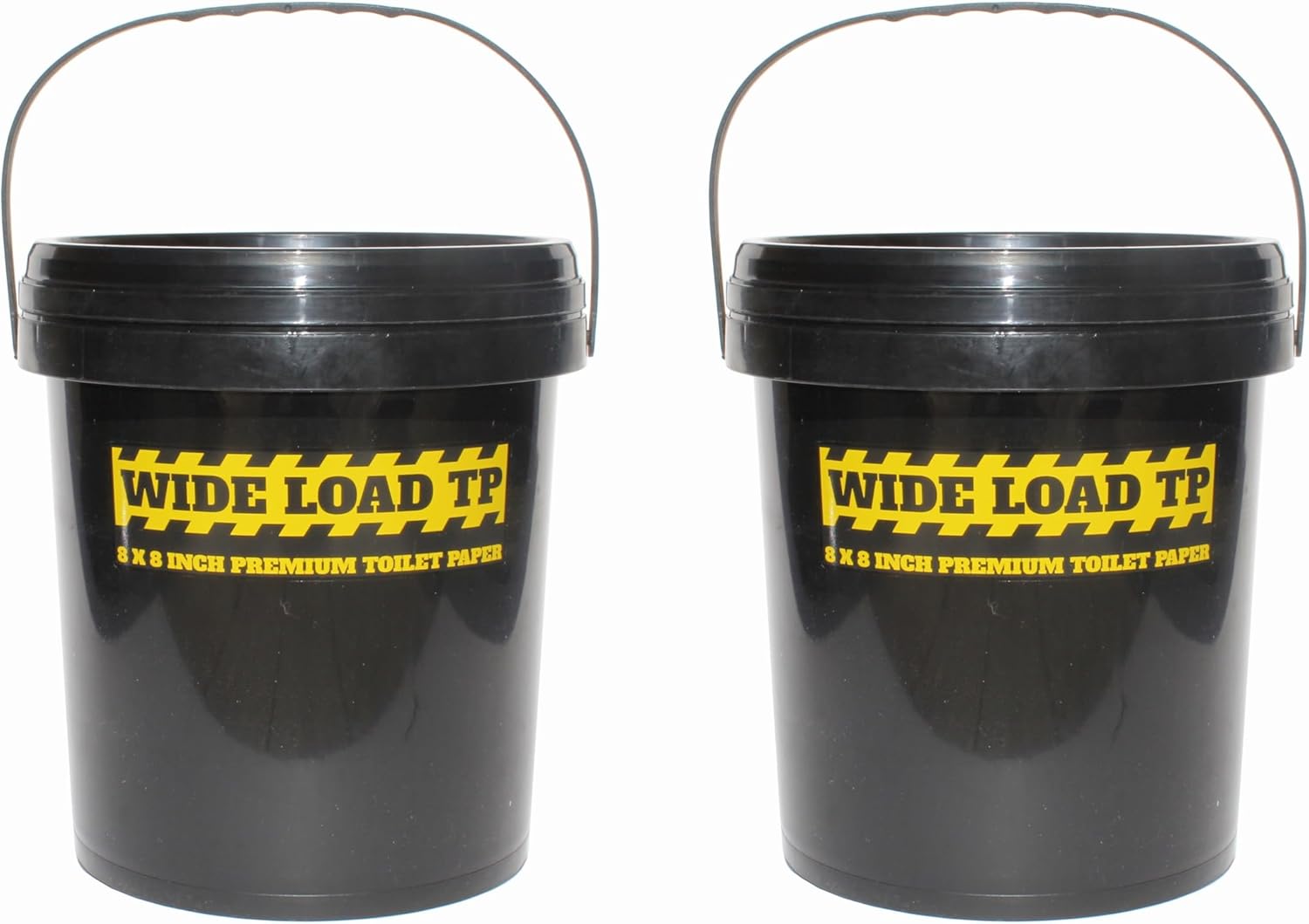 Wide Load TP 8 inch x 8 inch flushable toilet paper (2 Pack) Massive 500 Ft roll Box or Bucket (Bucket)