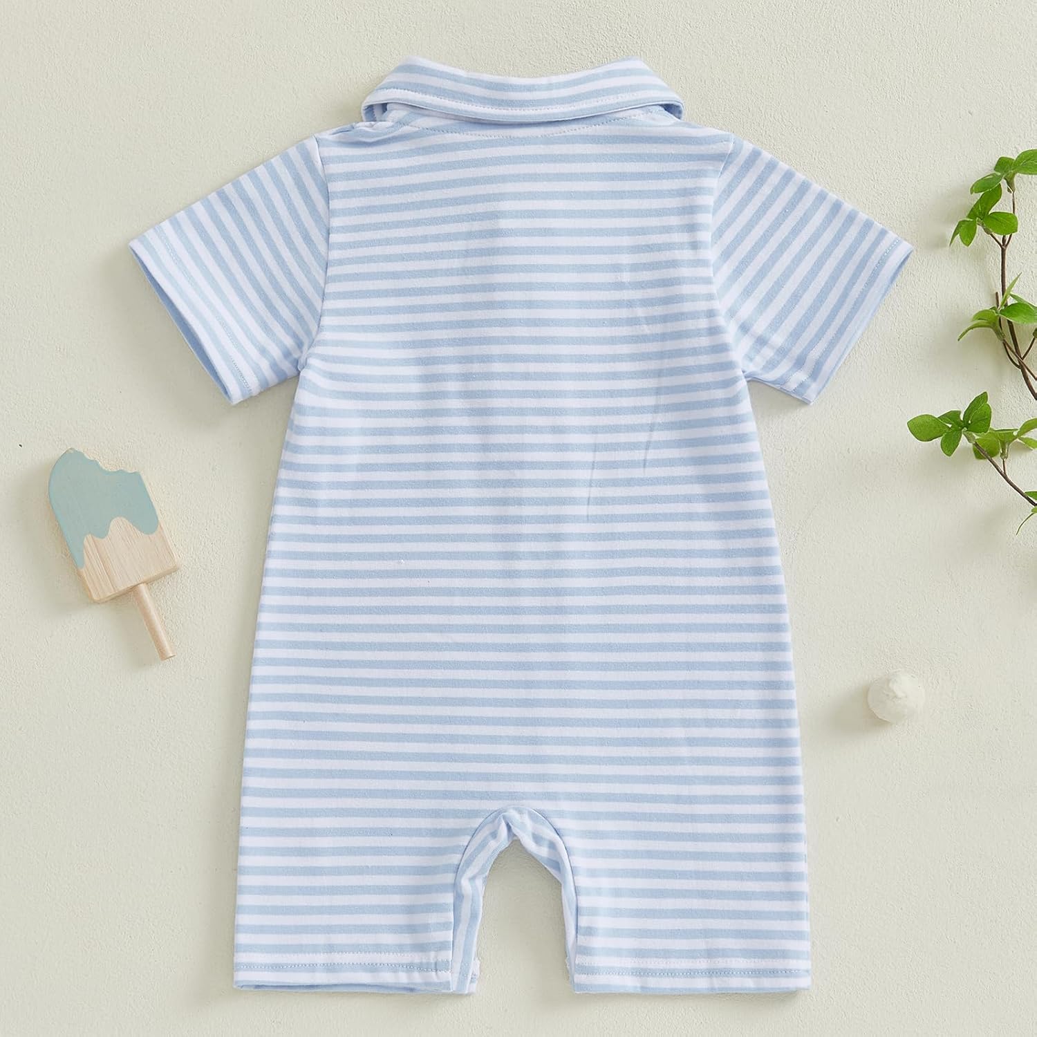 Baby Boy Golf Outfit Newborn Golf Cart Embroidery Polo Romper Shirt Button Down Collared Jumpsuit One Piece Outfits - Image 5