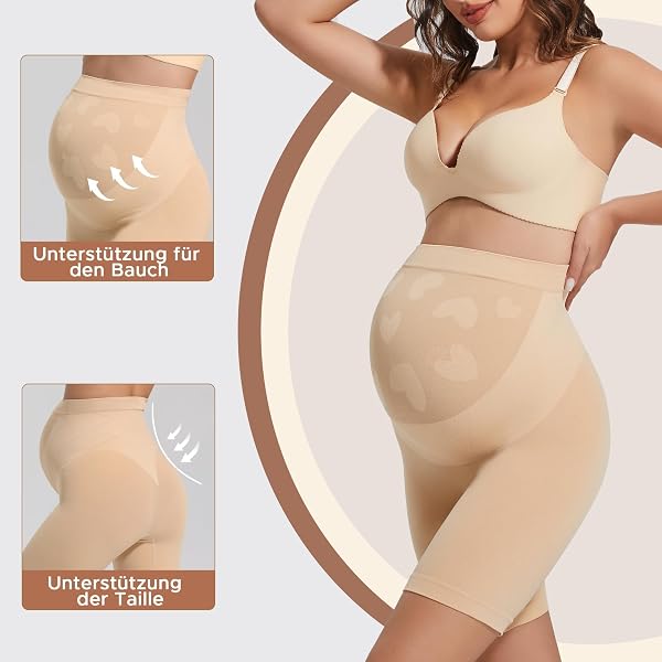 INNERSY Culotte Grossesse Taille Haute Shorty Anti Frottement Cuisse sous Robe Short Maternité - 2