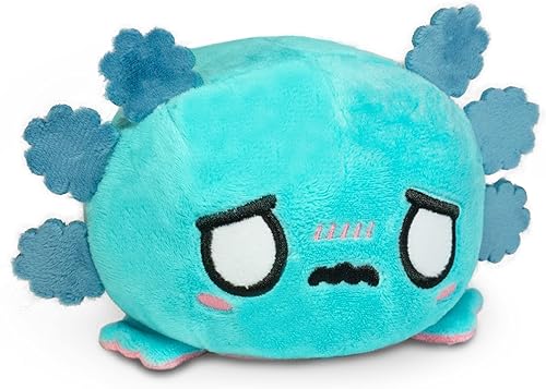 TeeTurtle  El Axolotl de peluche original reversible  Diseño patentado  Juguete sensorial para aliviar el estrés  rosa+ azul feliz + preocupado
