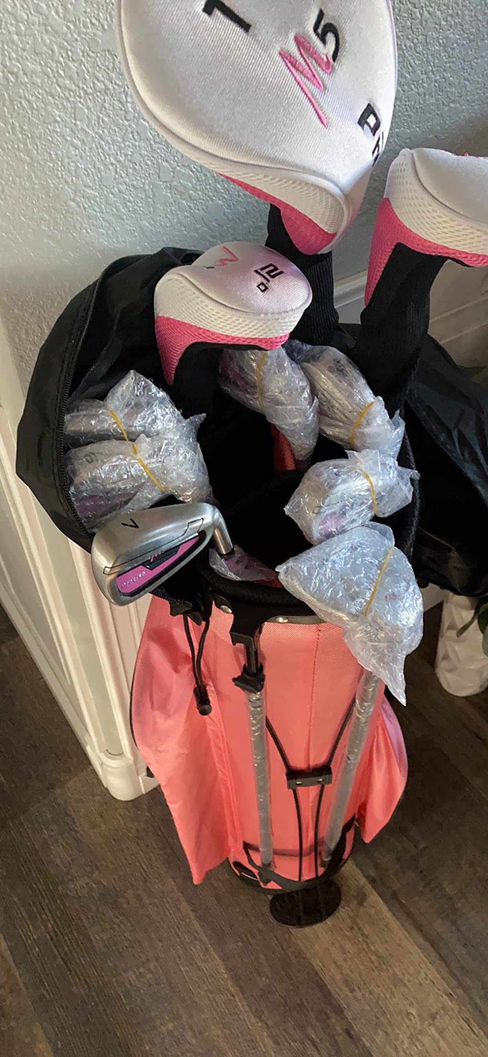 Precise M5 Damen Golfschläger Set Komplett – Titan-Treiber, Eisen, Putter, Standbag In Lila, Graphitschäfte