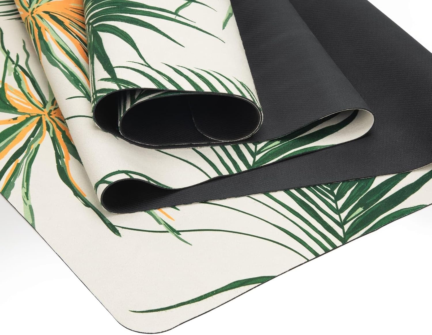 Travel Non Slip Foldable Suede Yoga Mat 1.5mm with Bag, Sweat Absorbent Exercise Mat for Hot Yoga Pilates Home Gym Outdoor Workout,Lightweigh 72"L x 24"W, 3 lbs
