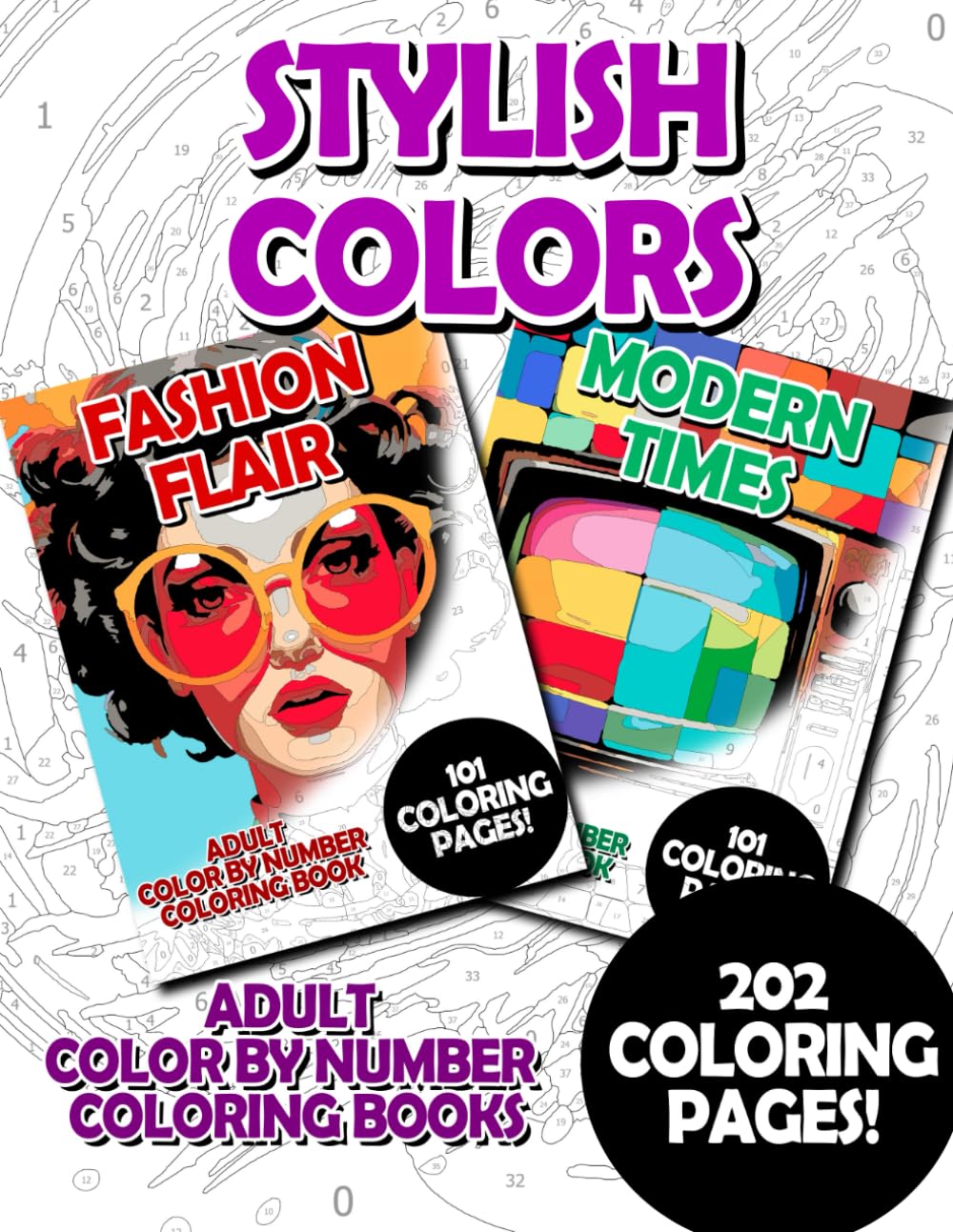 Stylish Colors: Adult Color by Number Coloring Book for Relaxing and Mindfulness (budget adult color by number coloring bundles)
