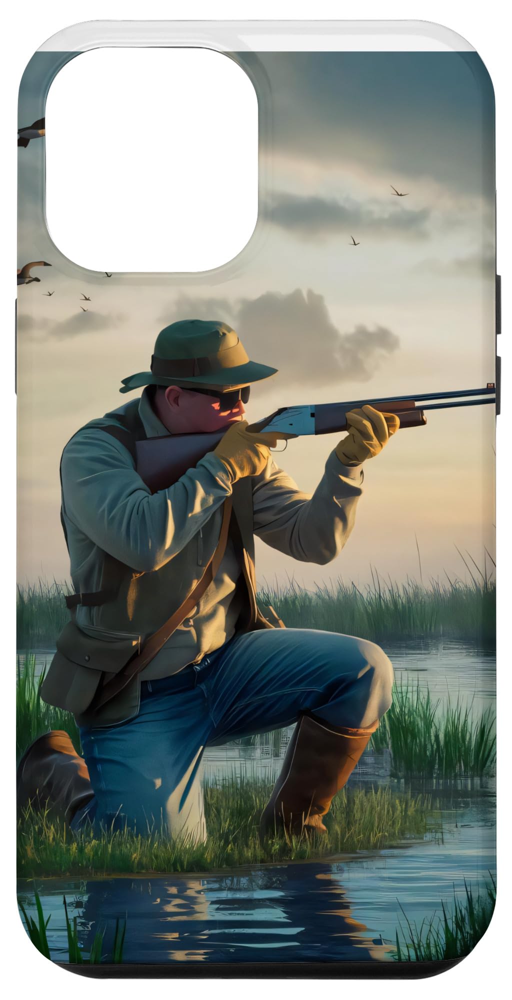 iPhone 15 Pro Max Duck Hunter Men Vintage painting Case