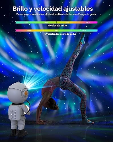 Miniatura 6 de Rossetta Proyector astronauta de galaxia, proyector de estrellas para dormitorio, luz nocturna LED para habitación de niños con temporizador y