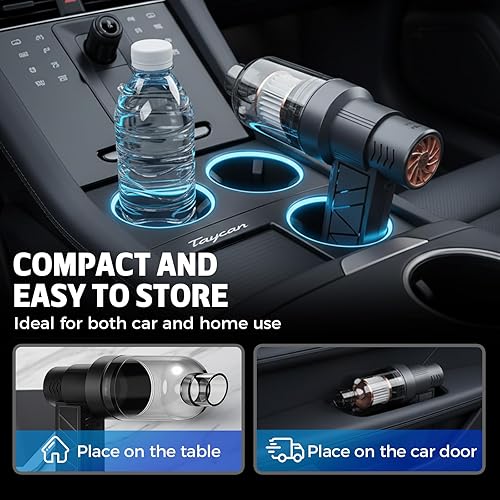 Miniatura 8 de Soplador turbo LED, soplador de nieve de alta velocidad 2026 de 130,000 RPM para automóvil e interior, herramienta de eliminación de nieve