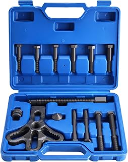 Freetec 13 pzs Extractor de Volante, 75-105mm Universal Extractor de Equilibrador Armónico,Herramienta de Extracción de Volante de Inercia Damper del Motor e Polea Moto (Azul)