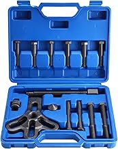 Freetec 13 pcs Steering Wheel Puller, 75-105mm Universal Harmonic Balancer Puller, Flywheel Removal Tool Damper Motor e Pulley Moto (Blue)