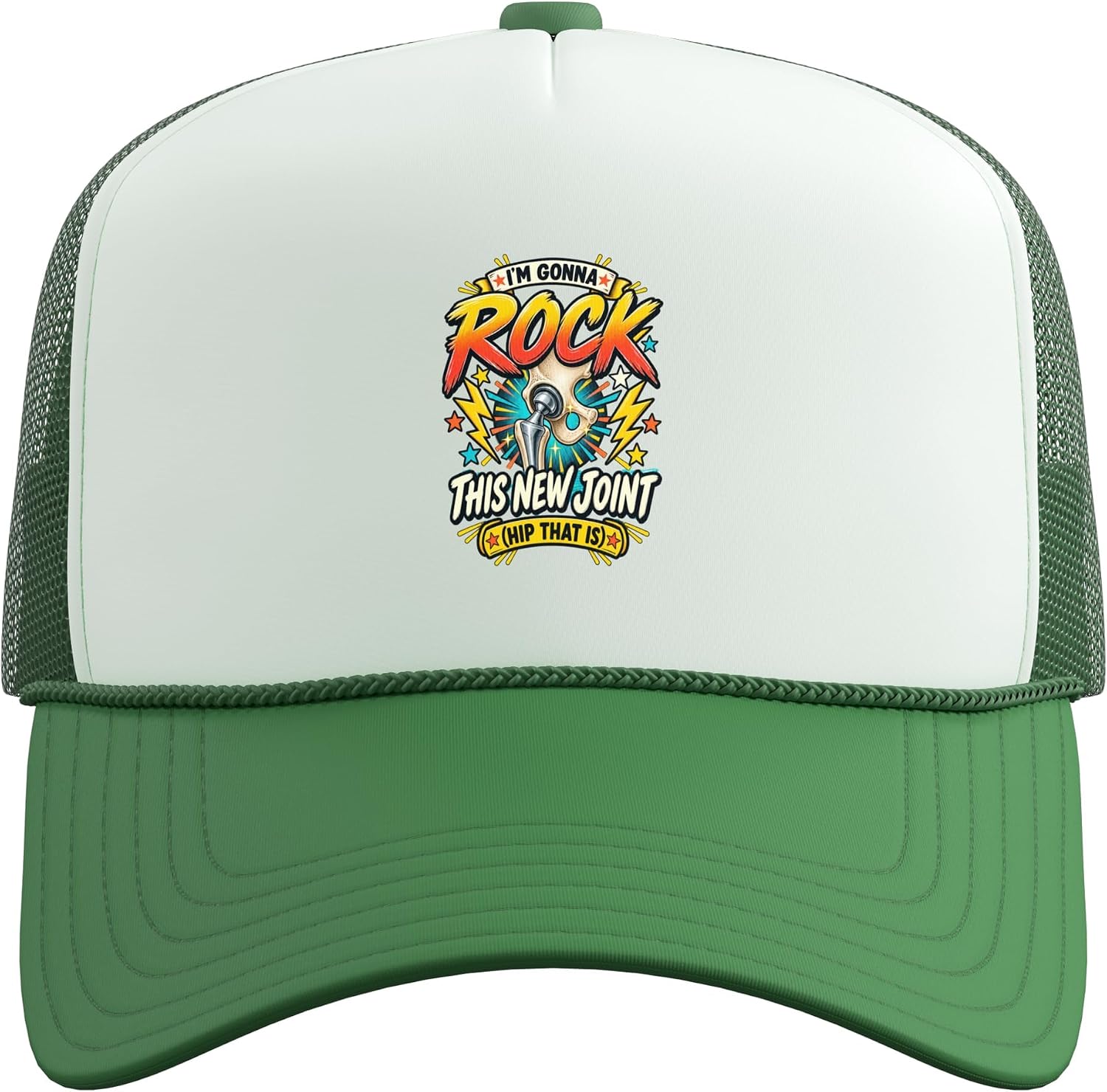 Hip Replacement Funny Joint Surgery Gonna Rock New Joint Trucker Hat with Adjustable Mesh Back image 2