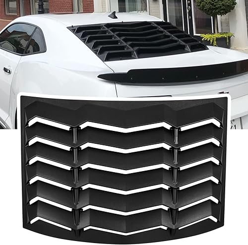 Vista 8 de Parasol para ventana trasera y lateral ABS en negro mate para Chevrolet Chevy Camaro 2010-2015