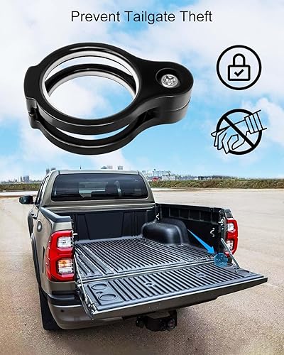 Miniatura 9 de Cerradura de puerta trasera para Toyota Tacoma 2005-2015 Dispositivo de bloqueo antirrobo, rojo