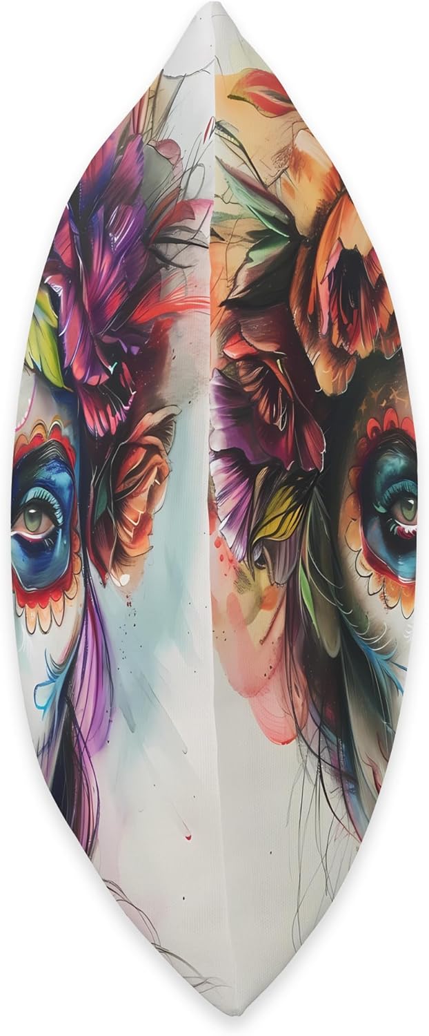 Day of the Dead Pastel Decorations - Dia de los Muertos Throw Pillow