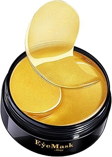 Under Eye Masks,Collagen 24K Gold Under Eye Patches for Puffy Eyes,Dark Circles Bags,Gold Eye Pads Anti-Aging Hyaluronic Acid Moisturiser for Under Eye Wrinkles, Remove Eye Bags, Hydrating (24K)