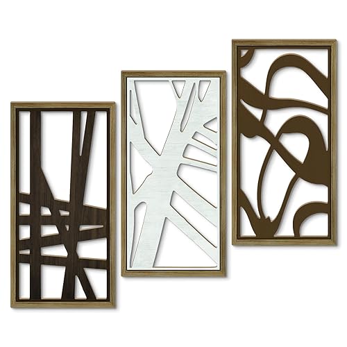 Putuo Decor 3PC Geometric Abstract Art Wall Decor Set, Modern