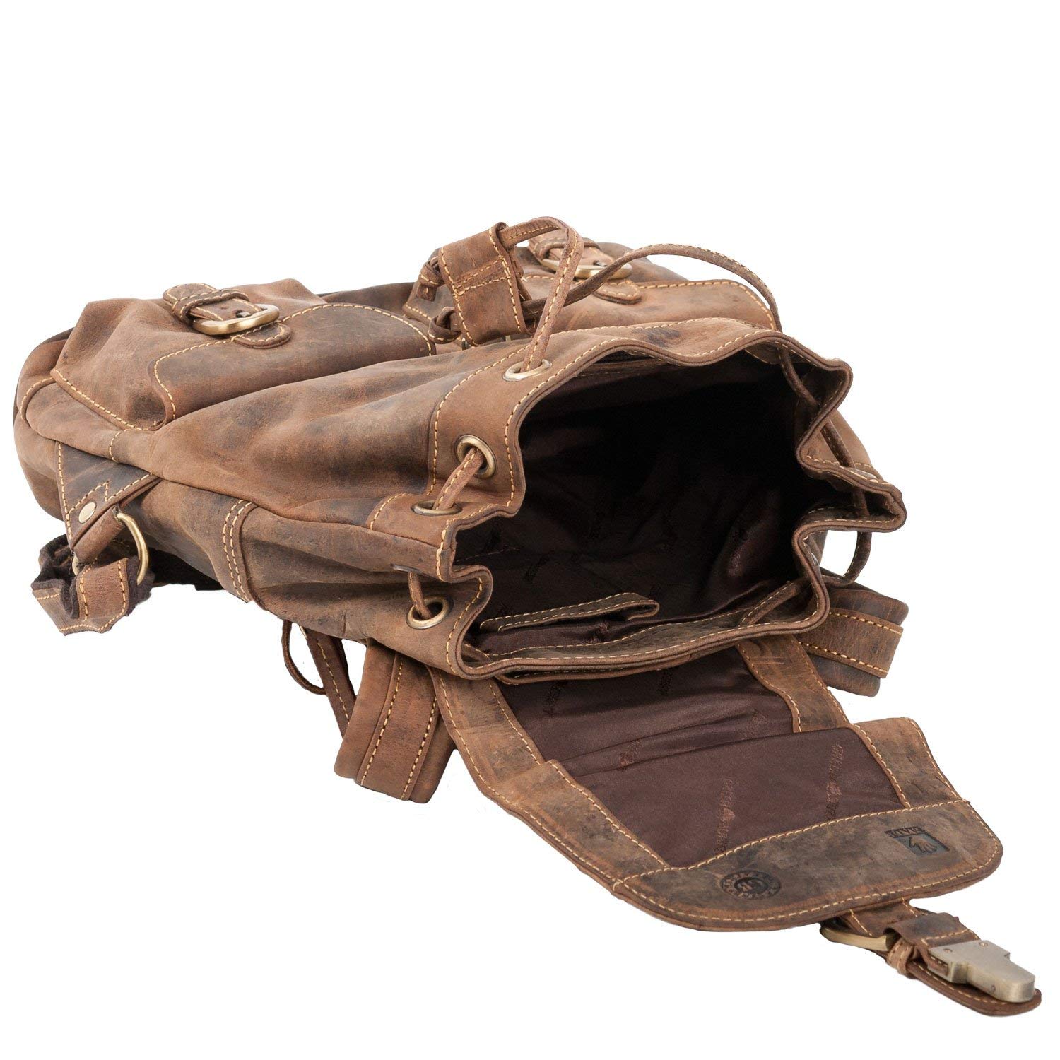 Cartella In Pelle Naturale Cartella Portadocumenti Green Burry Vintage A5 - Pelle Bovina Naturale Con Cerniera Cartella Con Cerniera Green Burry 1633 - Foto 6