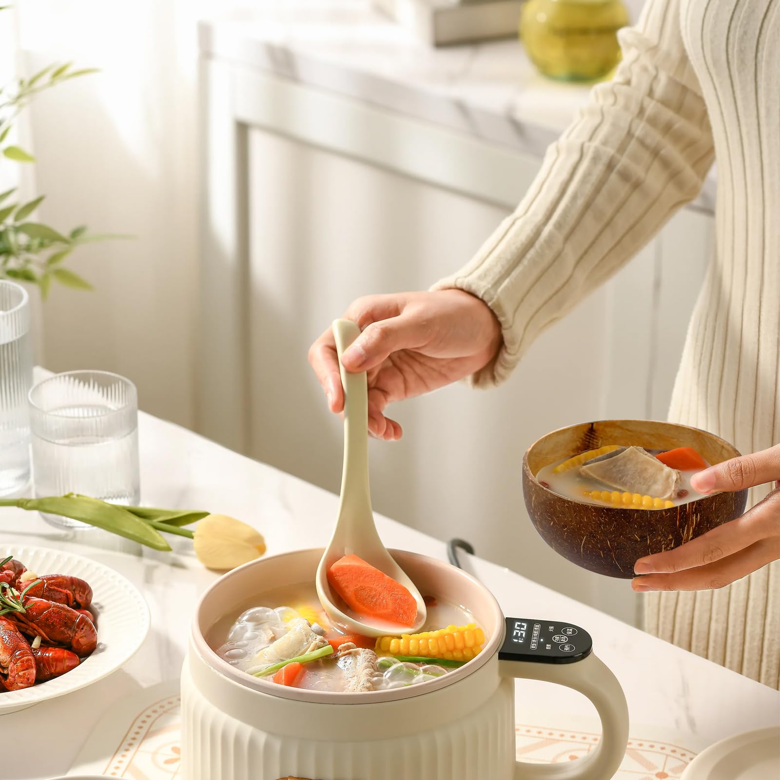14 cuencos pequeños de madera pulida para batidos, ensalada de acai y regalos veganos, decoración de cocina rústica natural