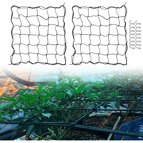 2-Pack Grow Tent Net, Trellis Netting Fits 2x2 2x3 3x3 ft Grow Tents - for Vegetables,Plant Growth,Fruits, Flowers Indoor Garden Outdoor