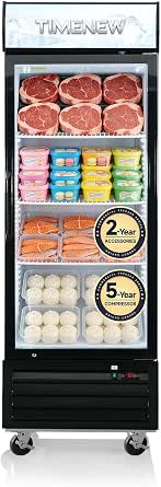 18 Cu.Ft Commercial Display Freezer Upright with Glass Door and Auto Defrost