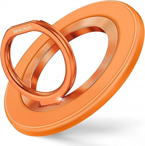Miniatura 33 de SYNCWIRE Soporte magnético para anillo de teléfono para MagSafe - Soporte de agarre para teléfono con destellos con rotación de 360° y anillo para