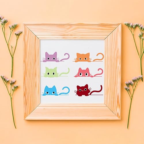 Vista 4 de Hying Lindos sellos transparentes para hacer tarjetas, sellos de goma para gatitos, gatos, animales, sello transparente para manualidades, álbumes