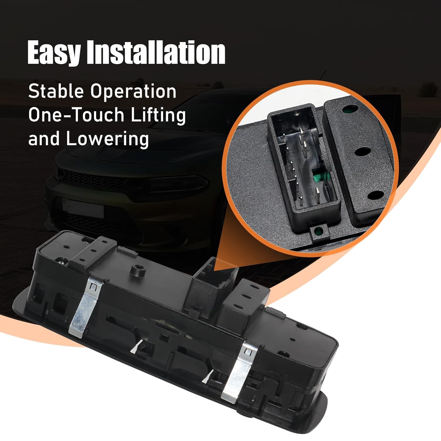 68590594AA 68271206AB Driver Side Front Left Master Window Door Lock Control Switch Replacement for Dodge Charger 2015-2019, Jeep Grand Cherokee 2011-2023, Replace 68590594AA 68271206AB