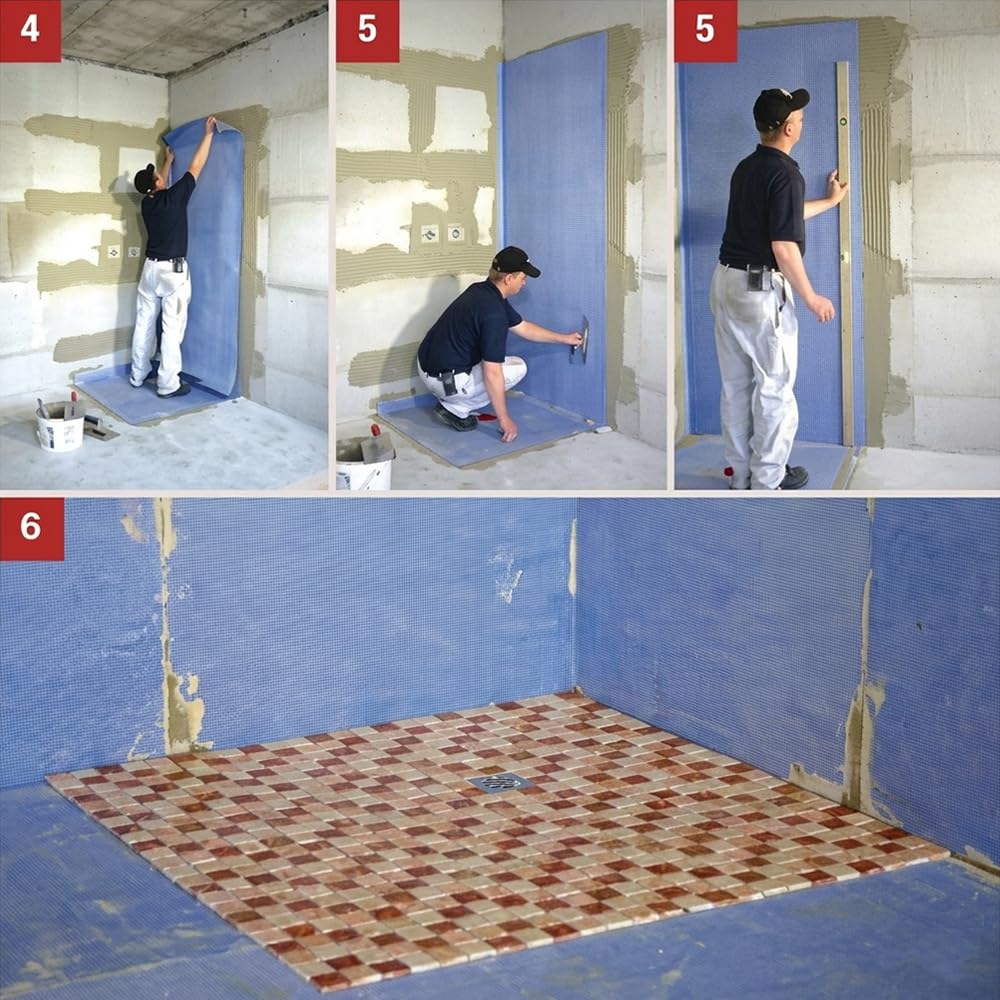 Lámina Impermeable Cumifelt (2m x 1m) - Evita filtraciones de agua en baños, duchas, piscinas... Lona para impermeabilización completa y duradera.