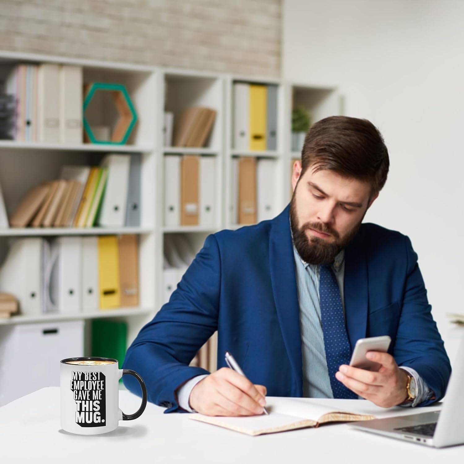 Boss Gifts Worlds Best Boss Mug 11Oz Valentines Day Birthday Gift for Bosses Manager Leader Supervisor, Funny Birthday Gifts Bosses Day Gift for Men Women, My Best Employee Gave Me This Mug - Image 3